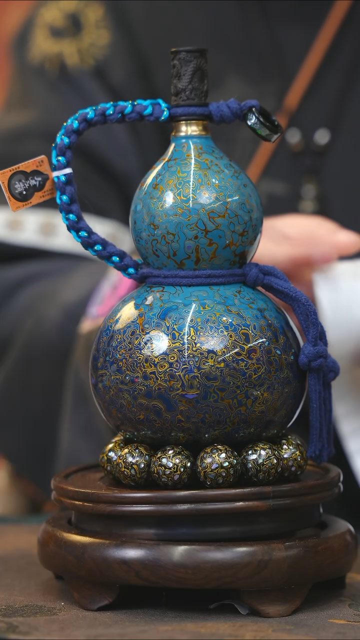 【闪购商品】YD204漆艺酒葫芦不包手串及旋转底座