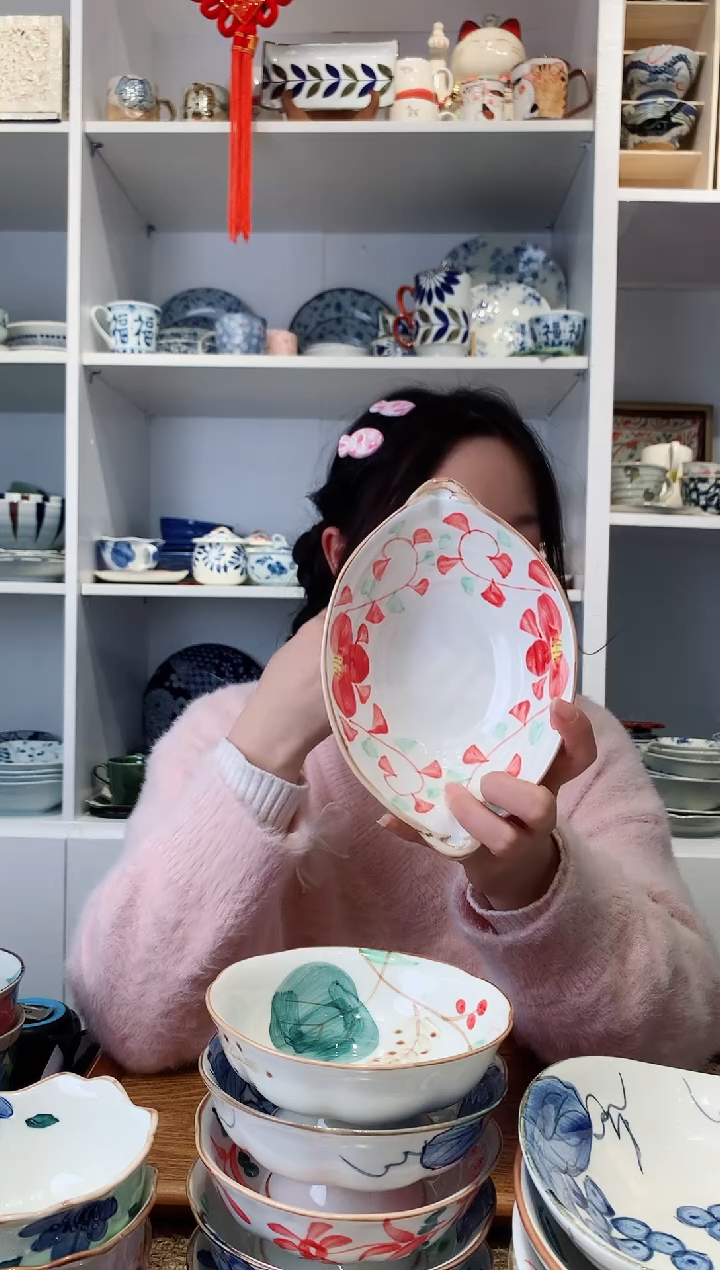 【闪购商品】钛合金日本进口手绘椭圆双耳钵
