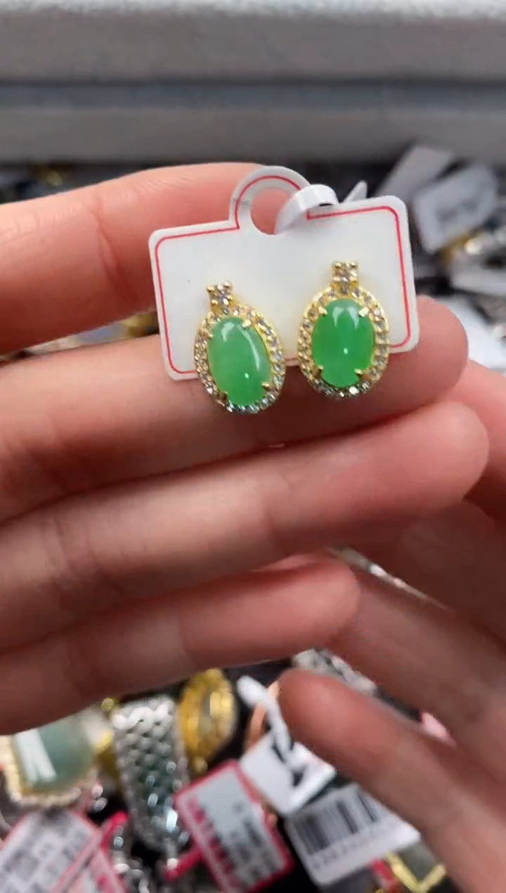 银S925镶嵌戒指翡翠777           4