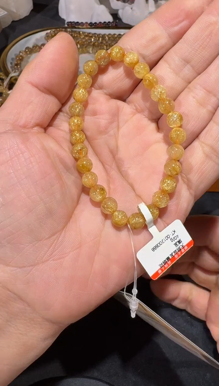 未镶嵌手串发晶SJ-637金发晶
