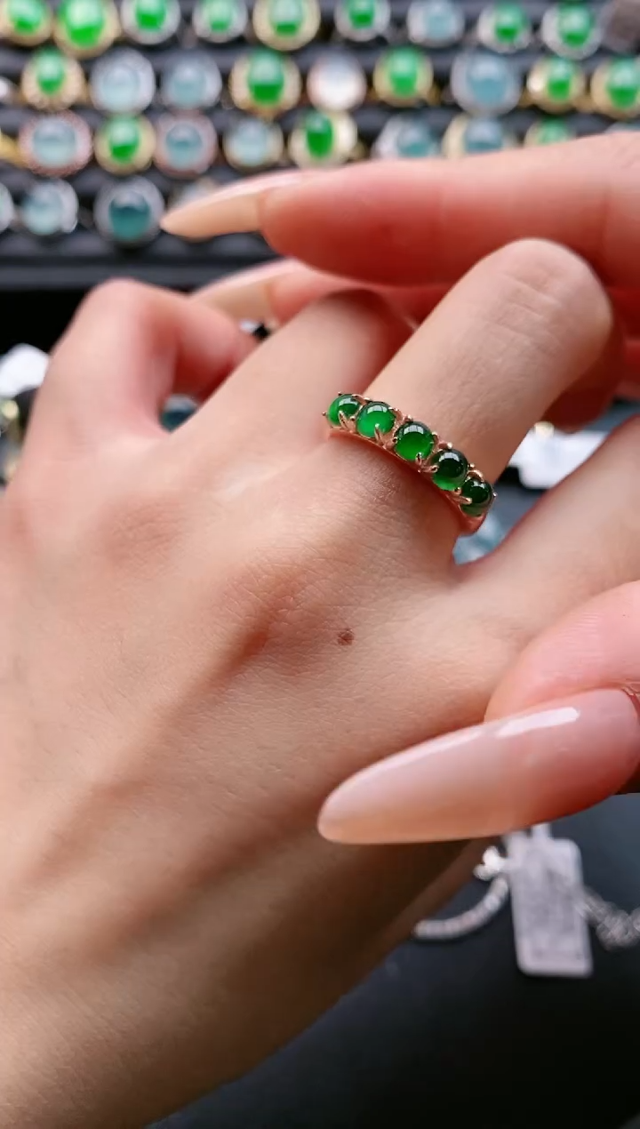 【闪购商品】翡翠戒指银S925镶嵌111111