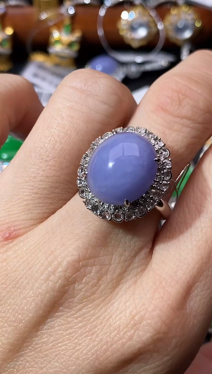 【闪购商品】翡翠戒指18K金镶嵌戒指