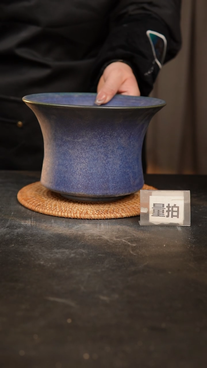 【闪购商品】瓷片泥泥手工花盆口18高13