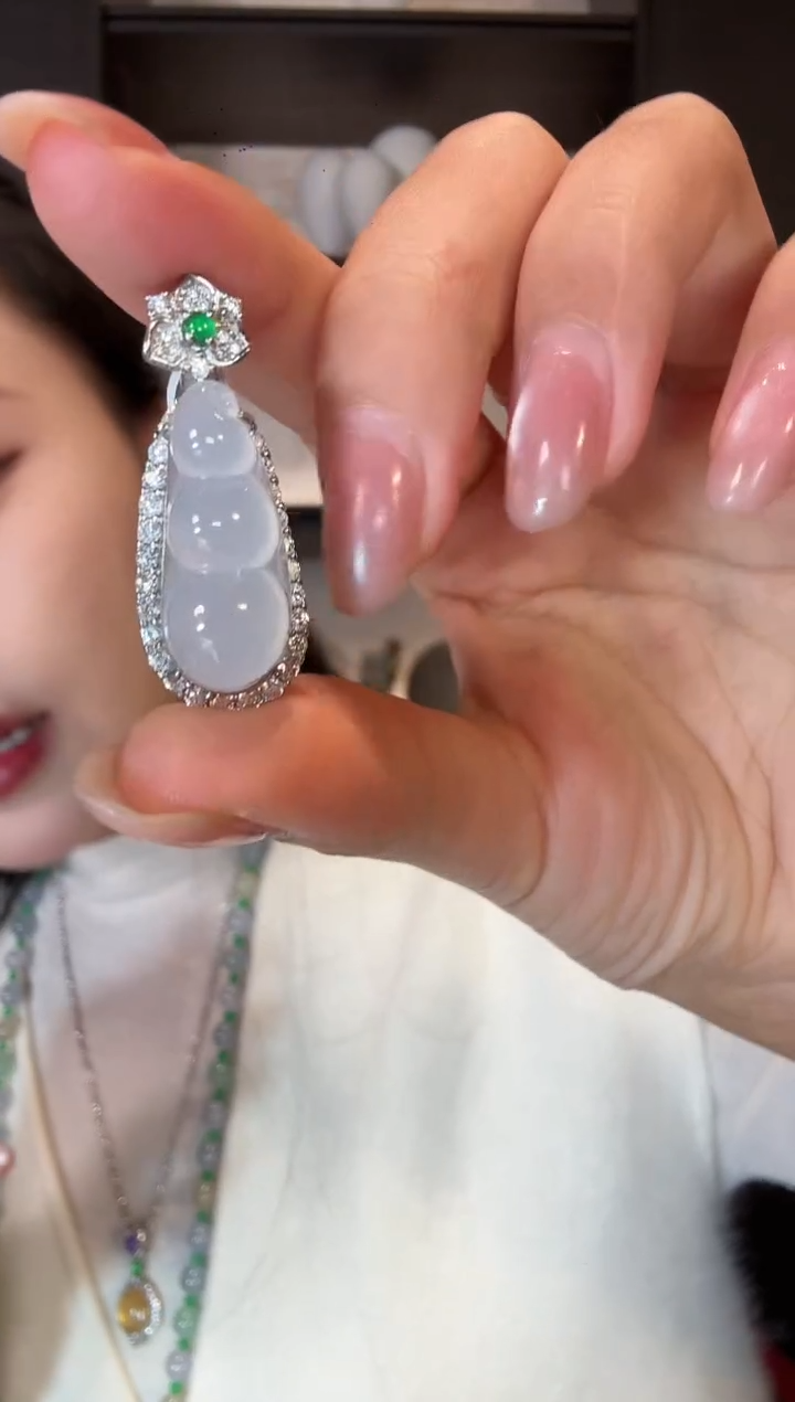 颈饰银S925镶嵌翡翠73