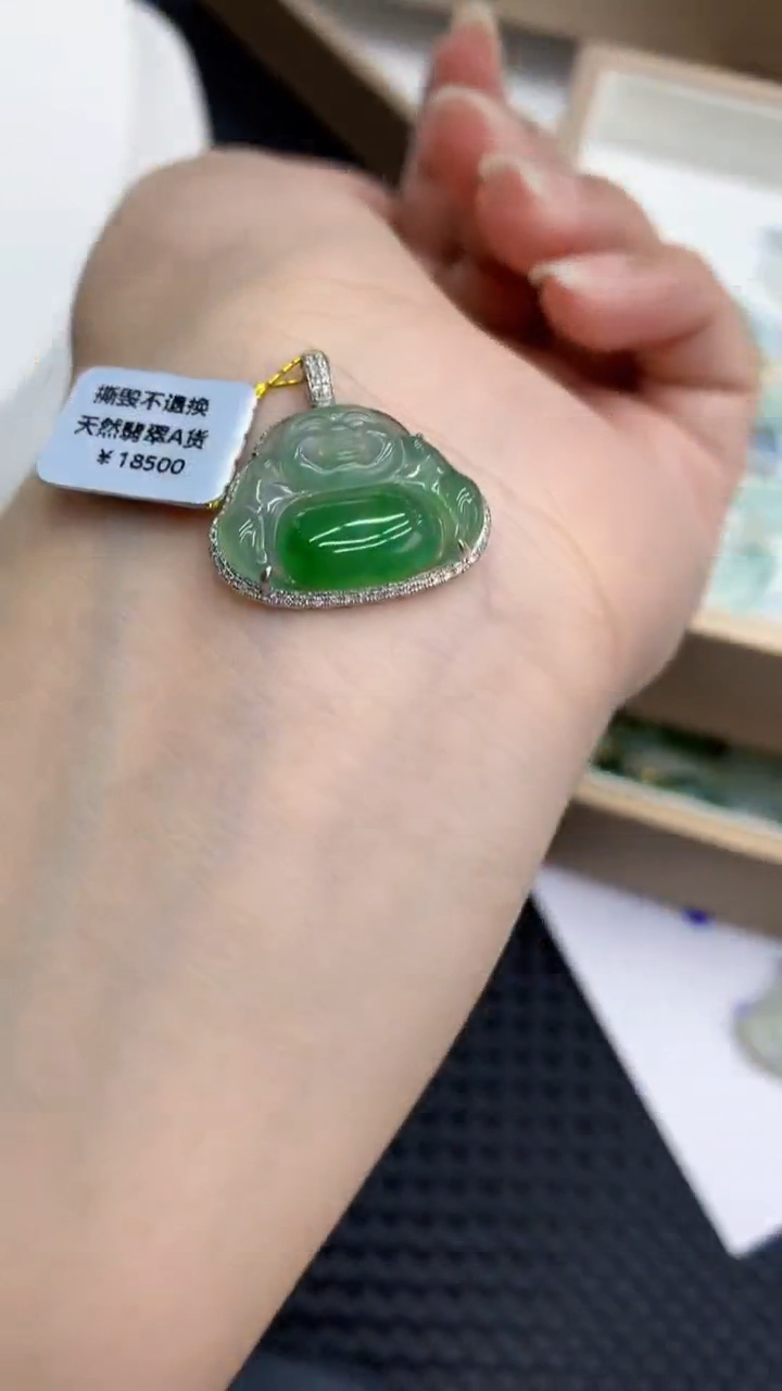 【闪购商品】翡翠颈饰18K金镶嵌            8