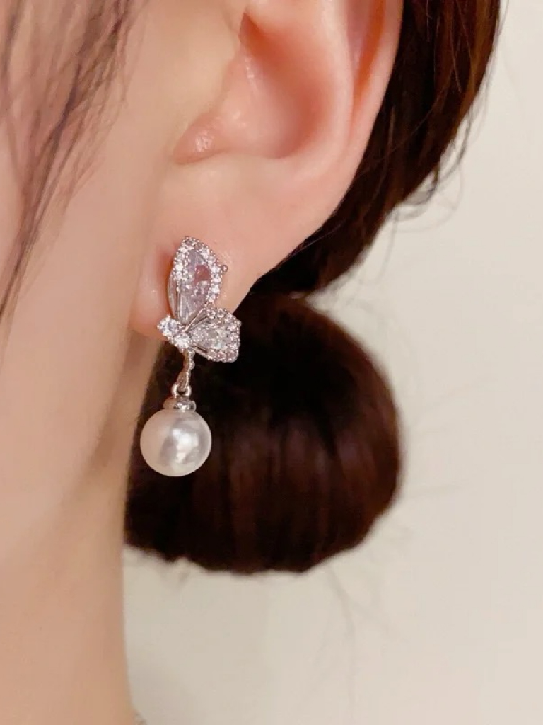 铜合金锆石耳饰 时尚耳饰通用链接