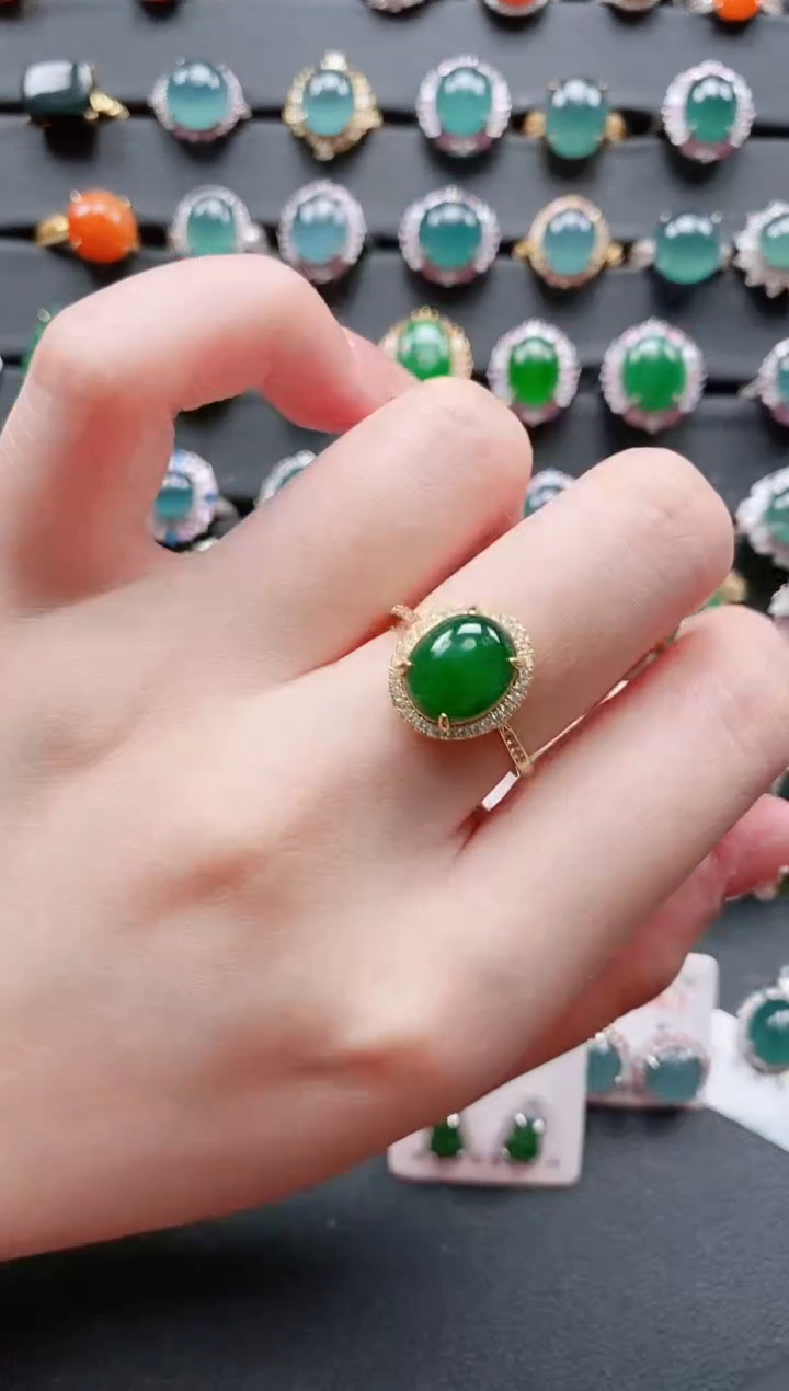 【闪购商品】翡翠戒指银S925镶嵌11111111