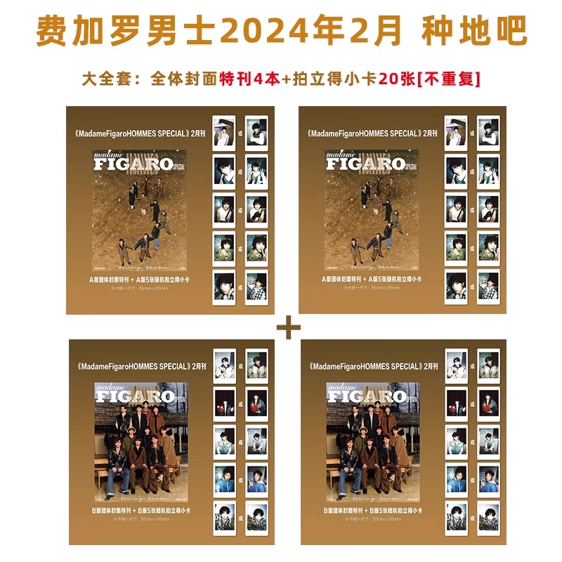 计入销量 种地吧十个勤天 费加罗男士2月种地吧封面+珍藏版AB小卡