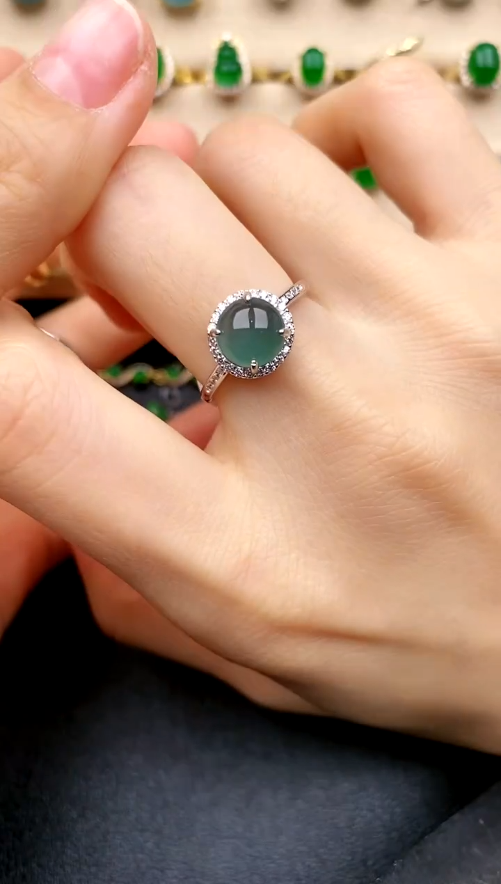 【闪购商品】翡翠戒指银S925镶嵌....