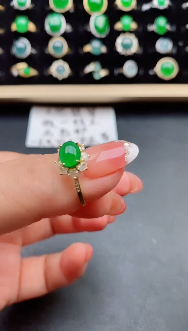 【闪购商品】翡翠戒指银S925镶嵌12121245475