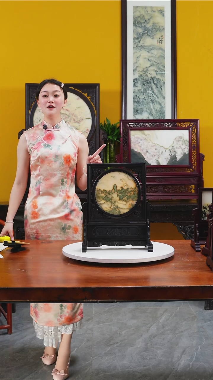 石材天然大理石画摆件