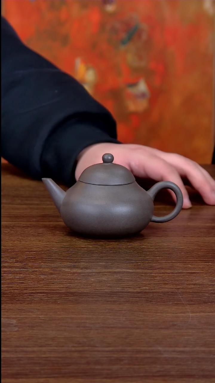 【闪购商品】紫砂茶壶青灰剑流梨形 杜家