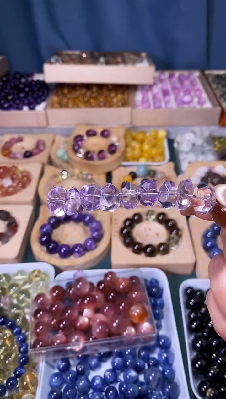 未镶嵌手串水晶阿*H04玻利维亚隔珠25颗拍3件