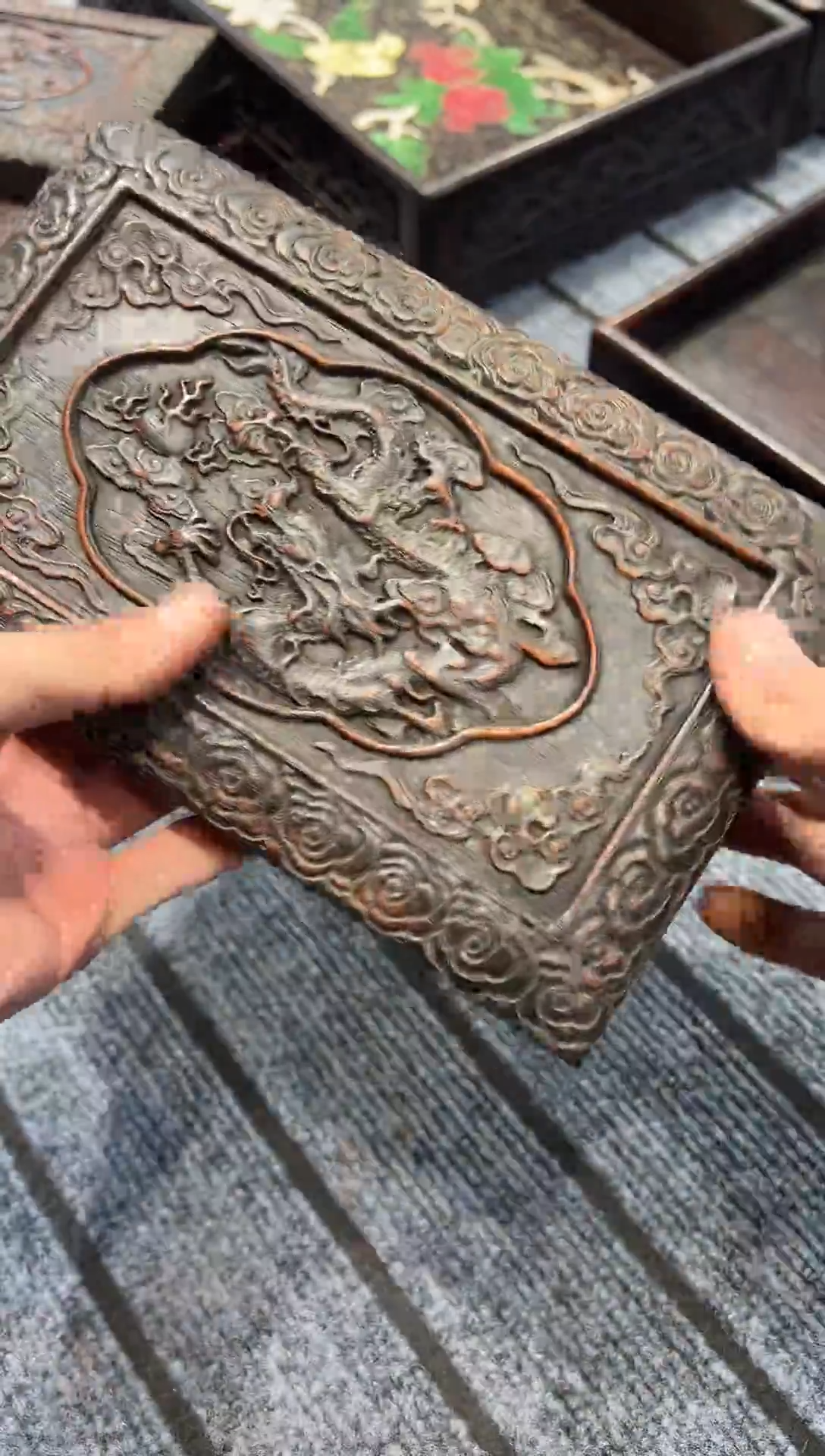 木紫檀雕刻一物一拍