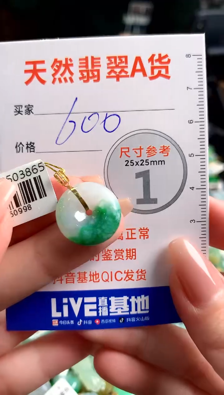 【闪购商品】翡翠颈饰18K金镶嵌0665177847