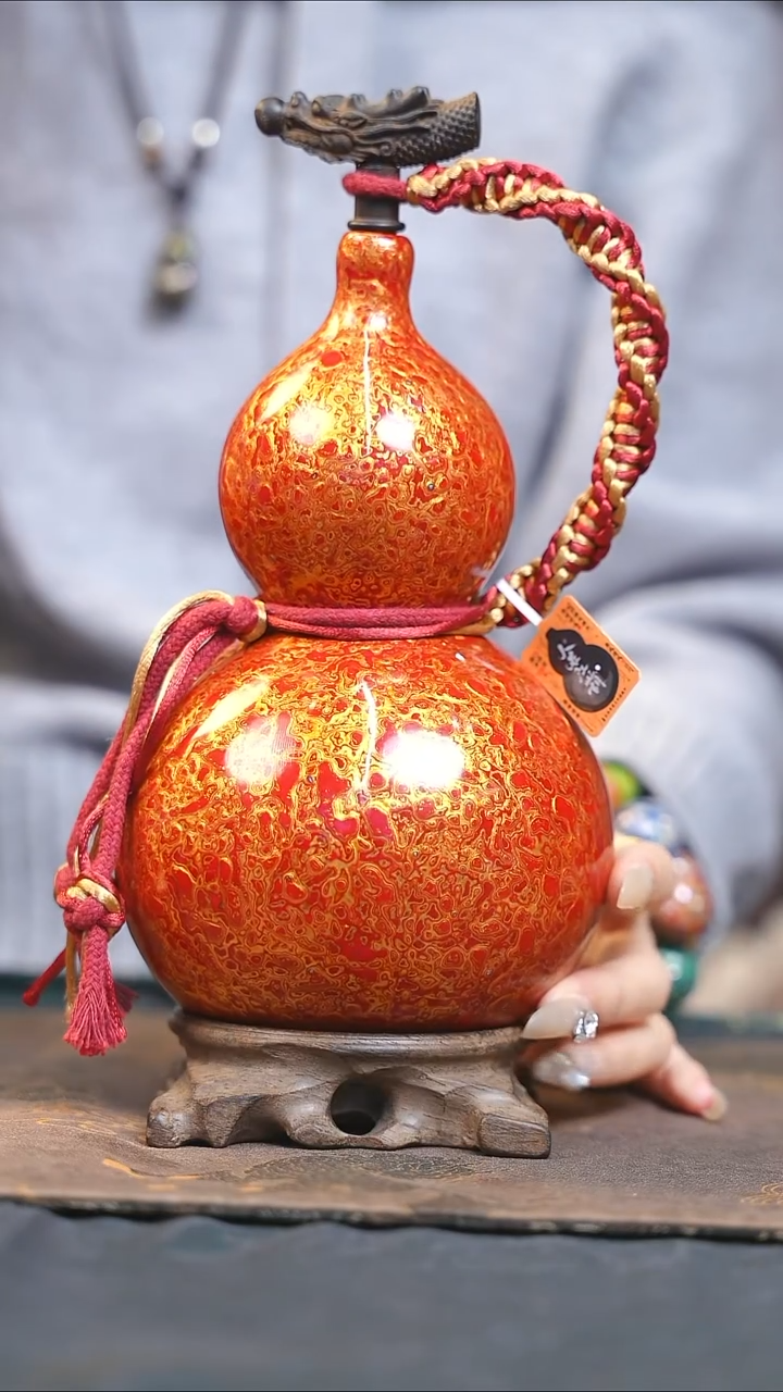 【闪购商品】XM120漆艺酒葫芦不包手串及旋转底座