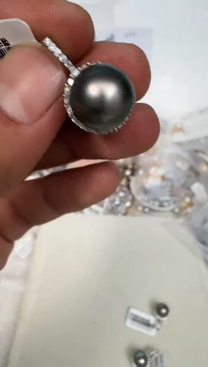 颈饰银S925镶嵌海水珍珠吊坠