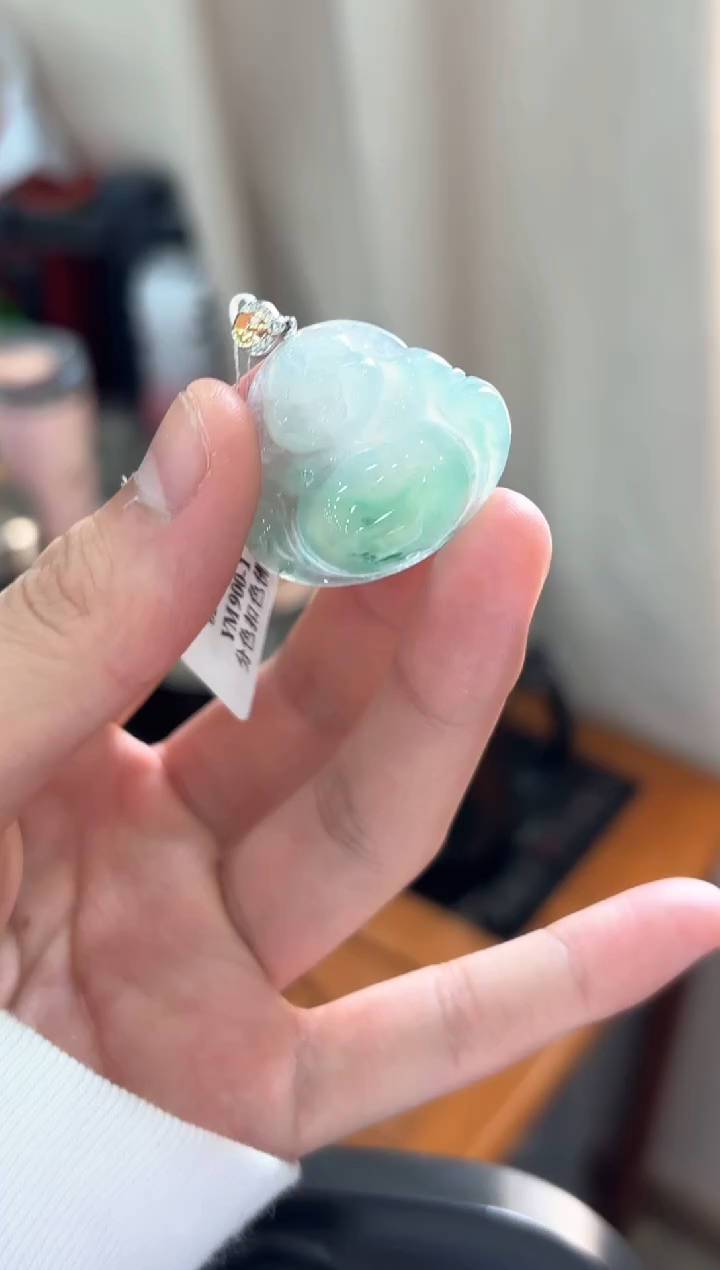 【闪购商品】翡翠颈饰18K金镶嵌佛公