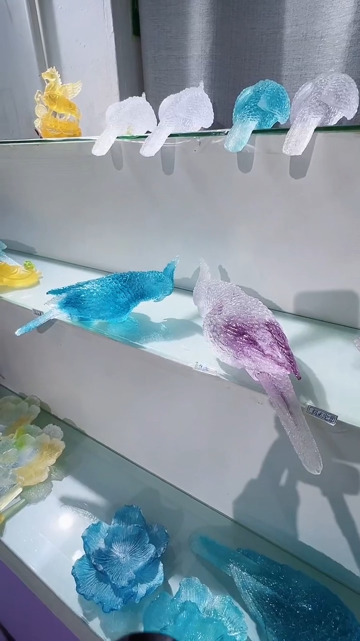 手工艺品琉璃用古法琉璃2个摆件