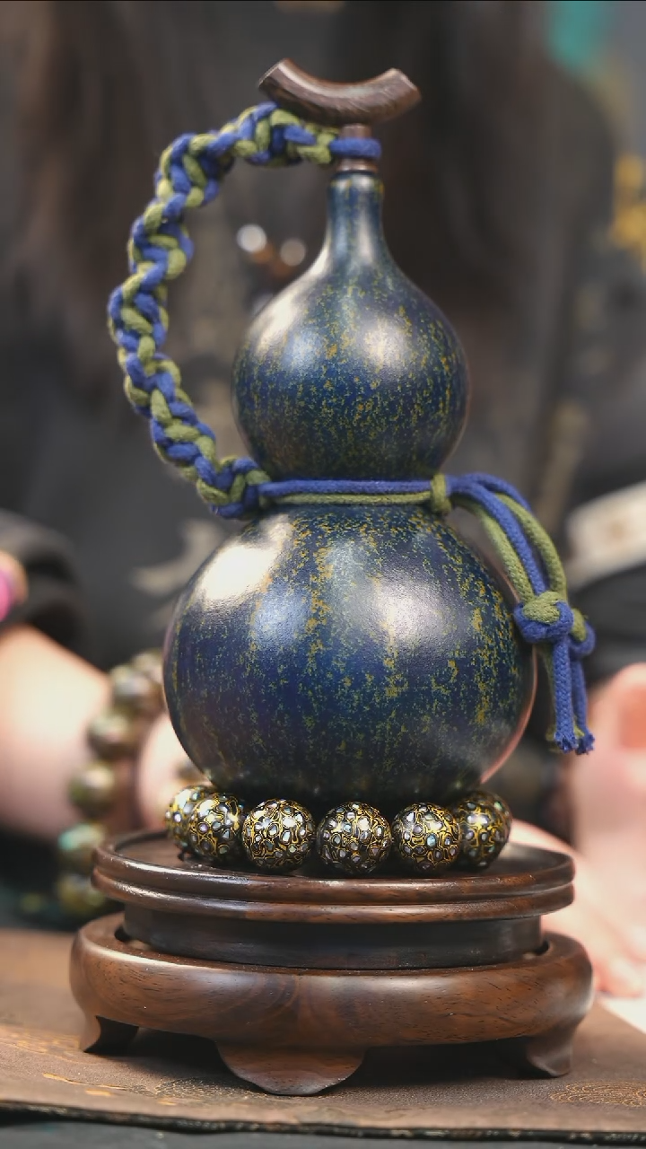 【闪购商品】YM144大漆酒葫芦不包手串及旋转底座