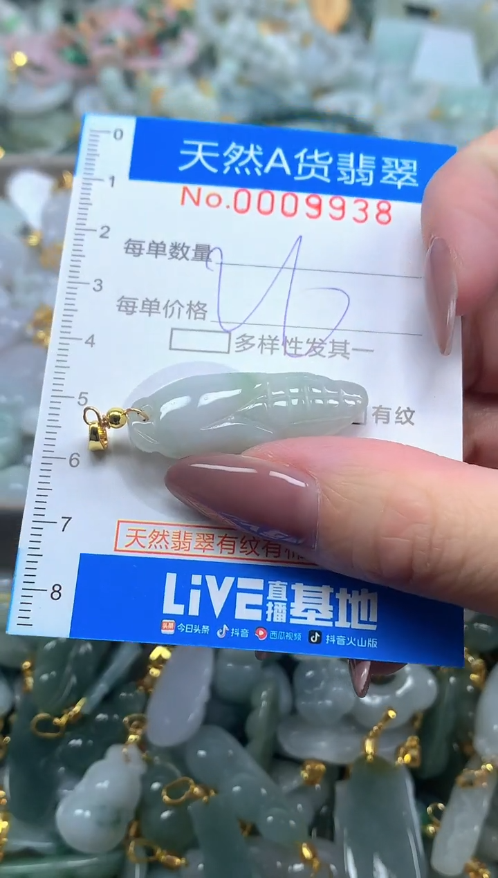 颈饰未镶嵌翡翠净货挂件-9938