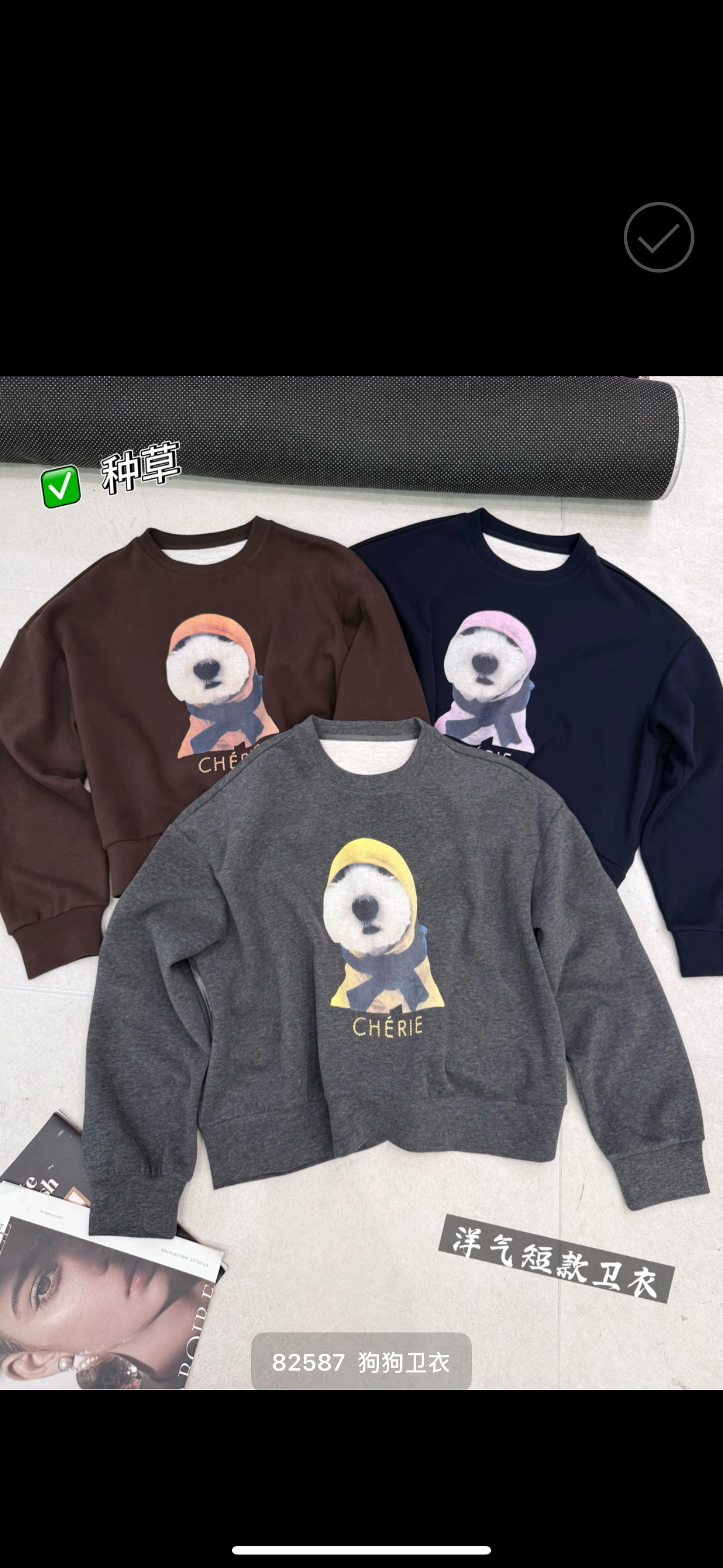 82587【PINGJIE】2025欧货时尚设计感百搭休闲简约卫衣