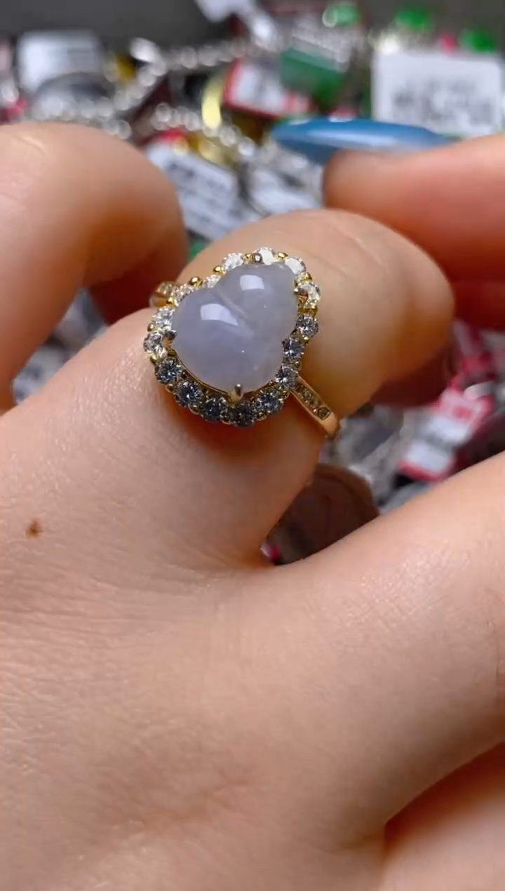 银S925镶嵌戒指翡翠百内无证书