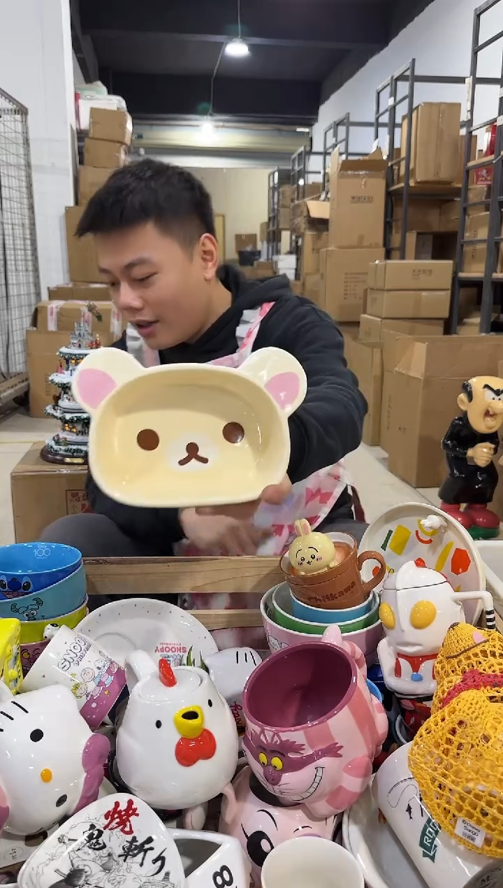 瓷片原盒熊妹深碗