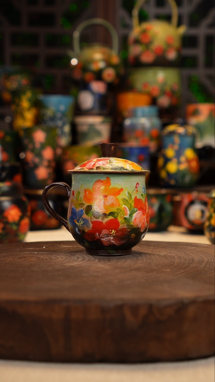 油画   釉下彩  杯子