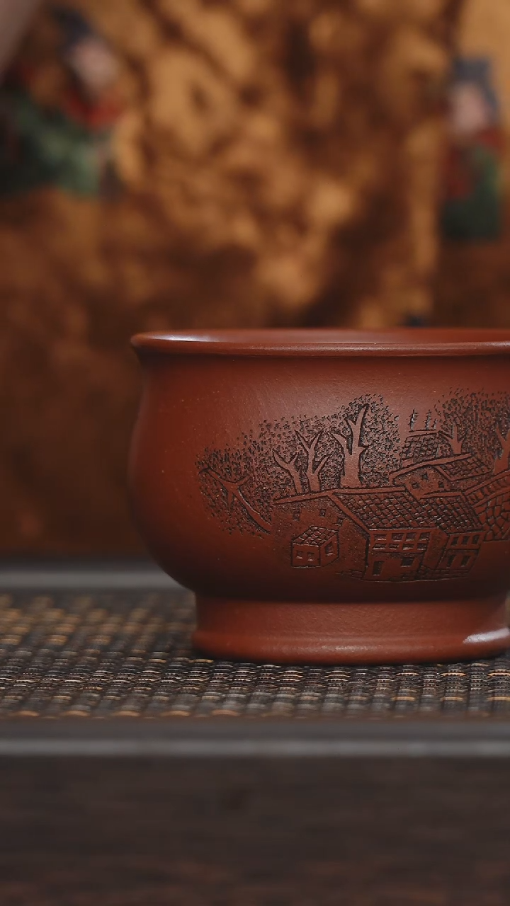 【闪购商品】紫砂茶杯非遗茶器-烟雨江南将军杯