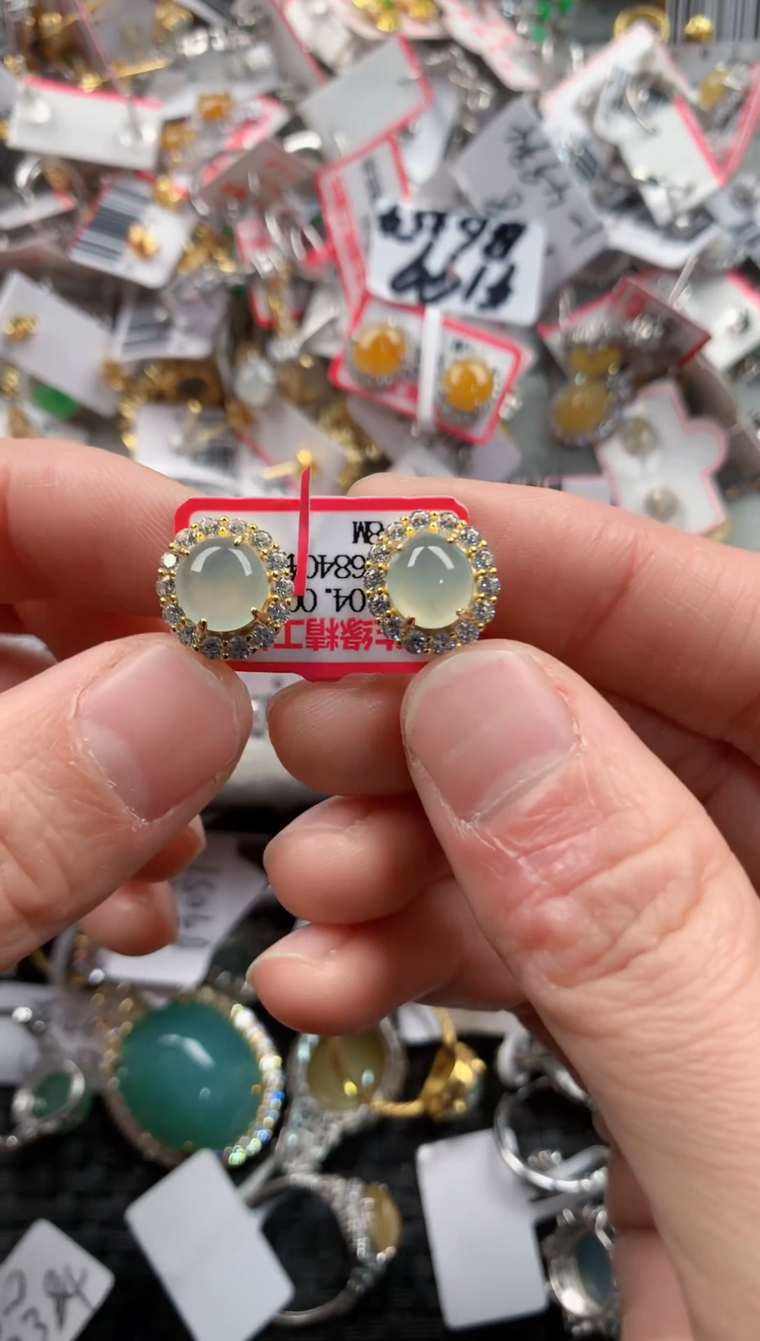 银S925镶嵌戒指翡翠222   7