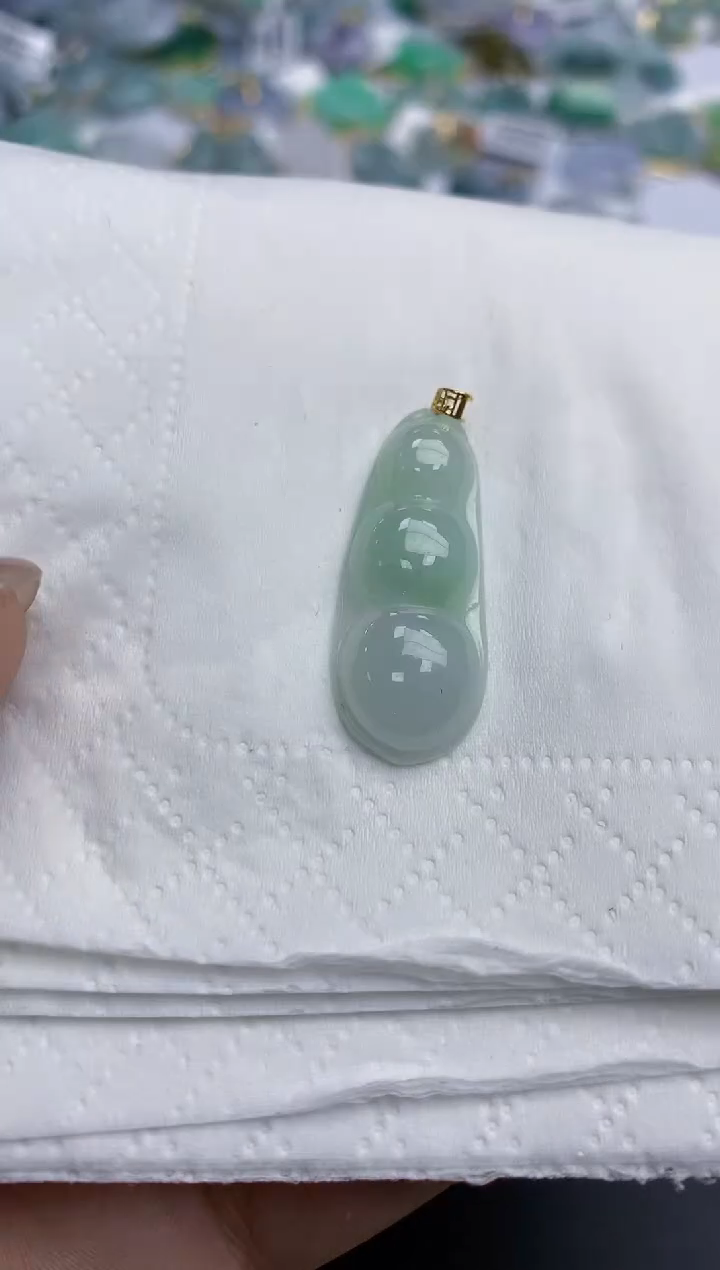 【闪购商品】翡翠颈饰18K金镶嵌天然缅甸翡翠A货