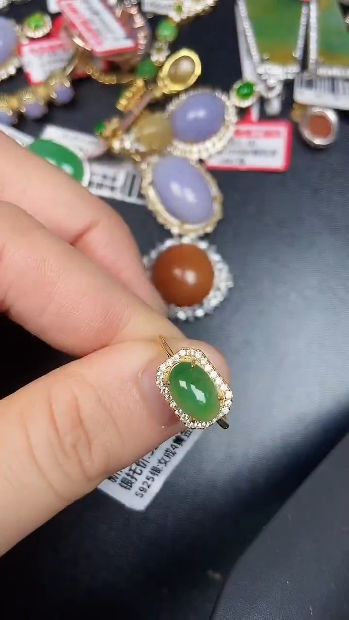 银S925镶嵌戒指翡翠1440