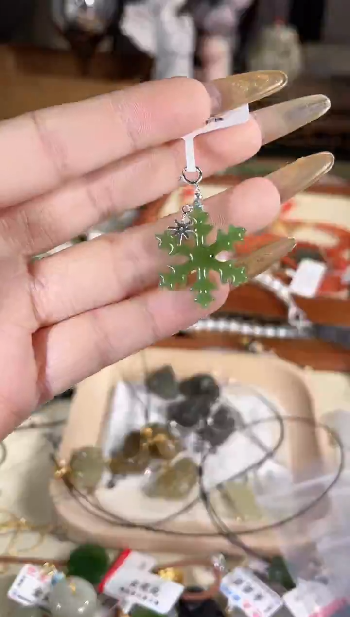 吊坠(不含链)银S925镶嵌和田玉多样性发其一孤品默认微瑕