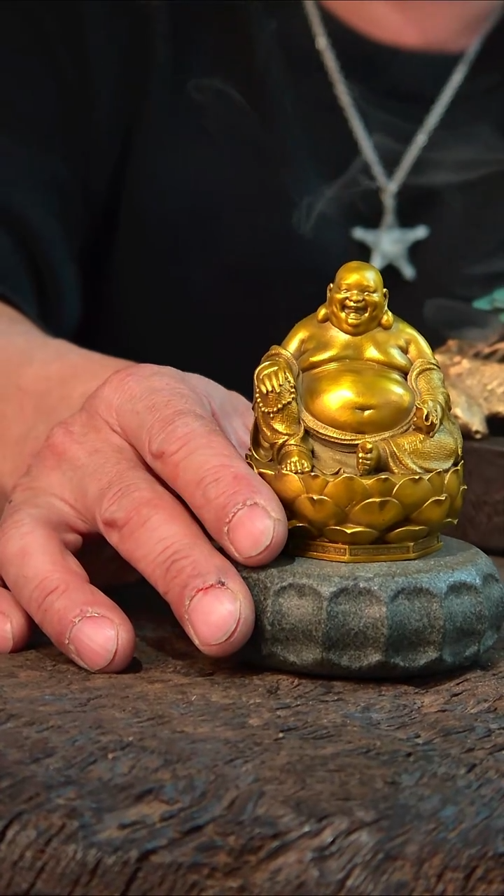 铜小号 弥勒佛     