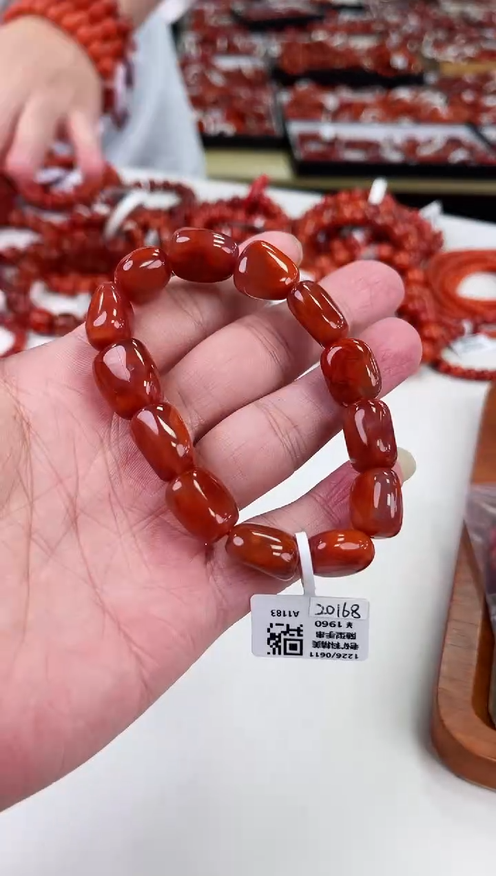 【闪购商品】南红玛瑙瓦西随型手串未镶嵌一个/条