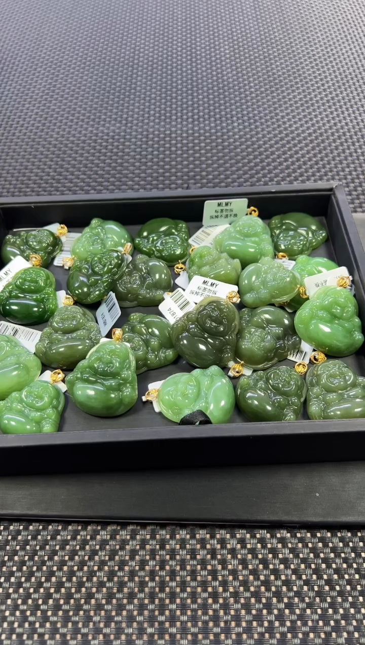 和田玉18K金镶嵌颈饰（多样性发一件）1874