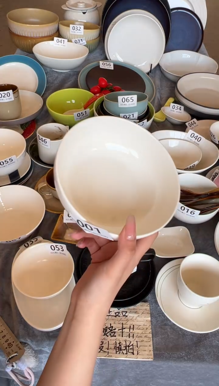 新骨瓷001瑕疵暖白6寸面碗