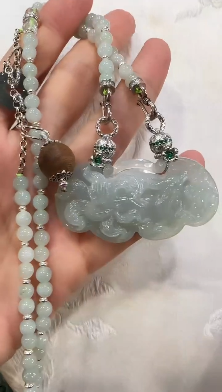 颈饰未镶嵌翡翠国风