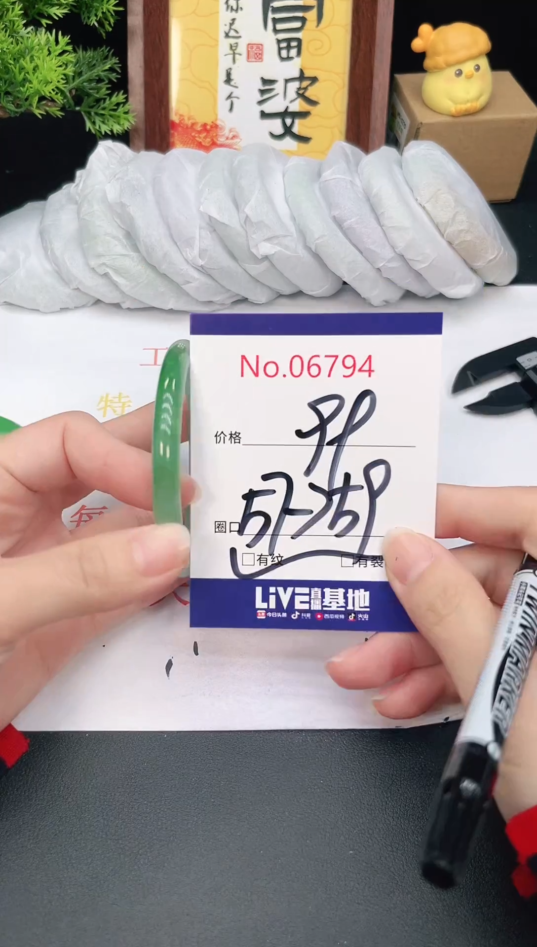 未镶嵌手镯翡翠6794
