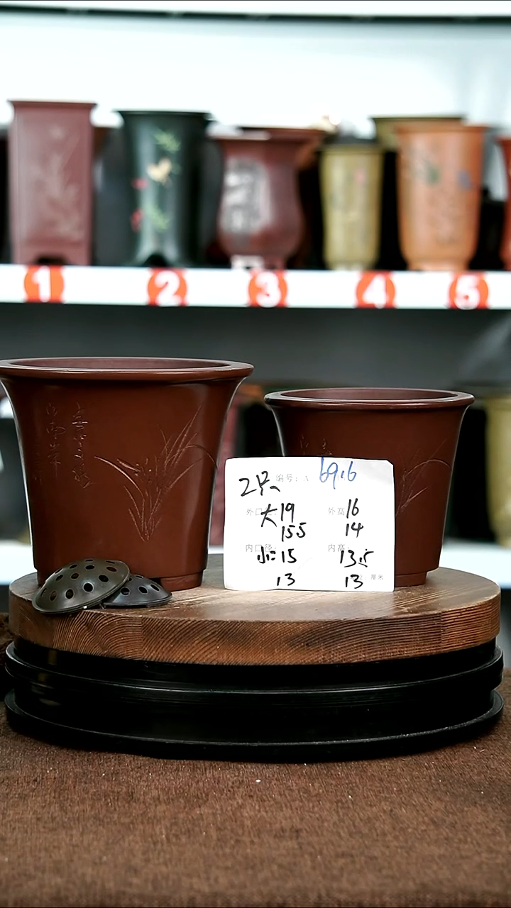 紫砂花盆花卉园艺6916