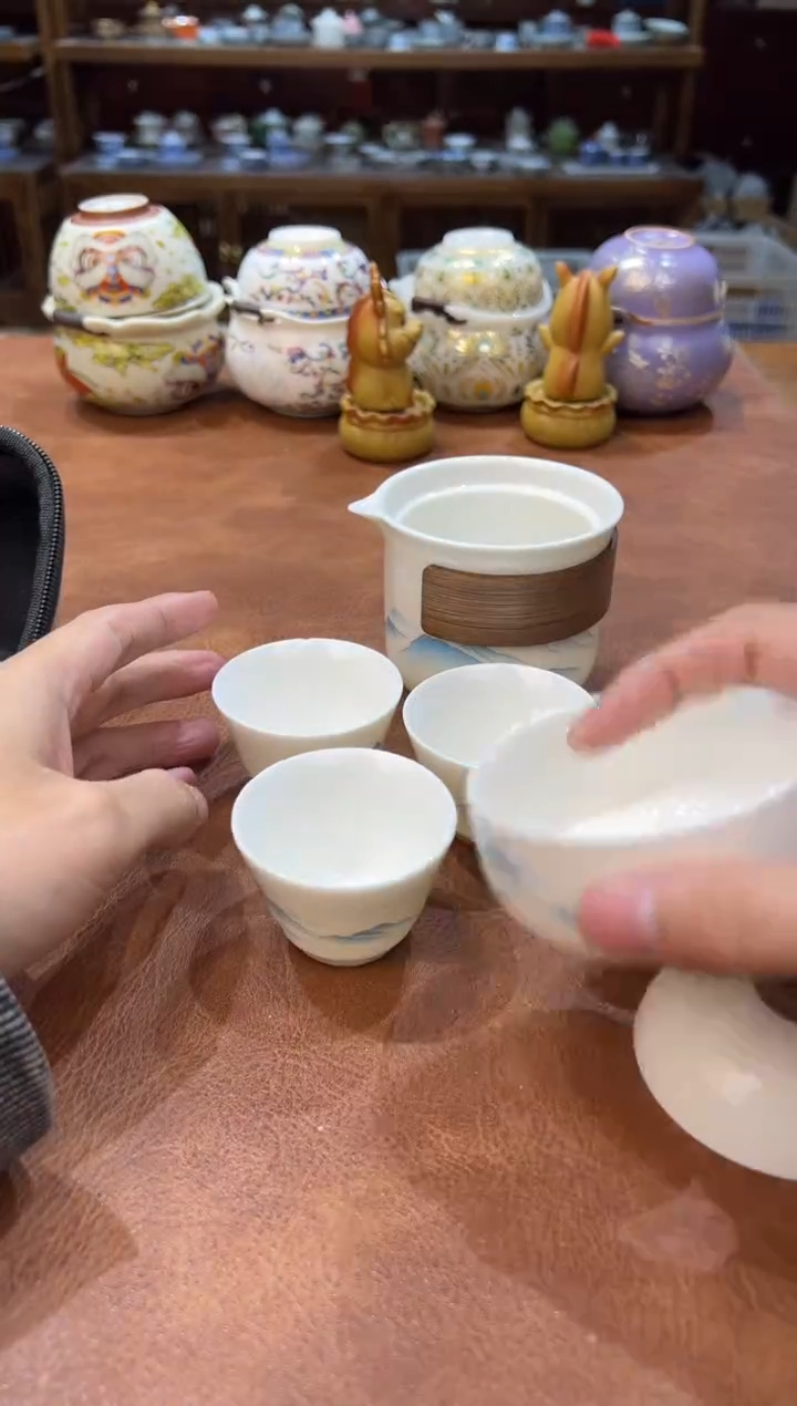 真的很便宜会开片的旅行茶具