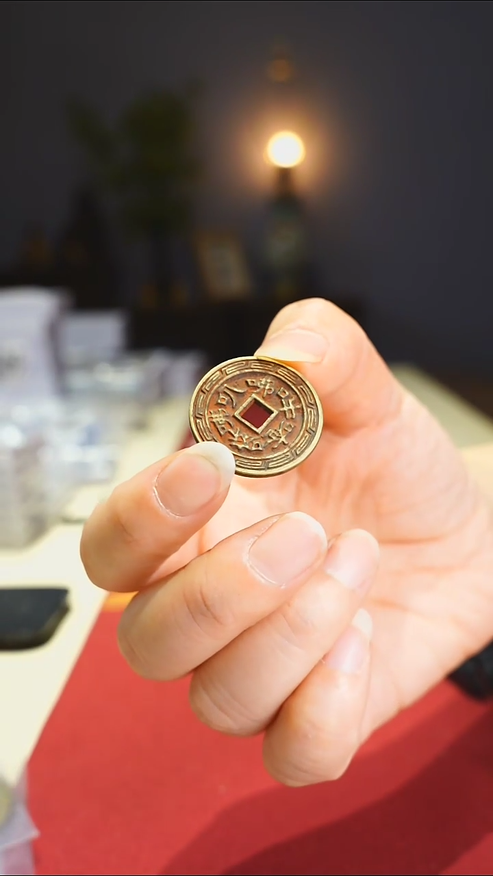 【闪购商品】金属老六字箴言花钱0779