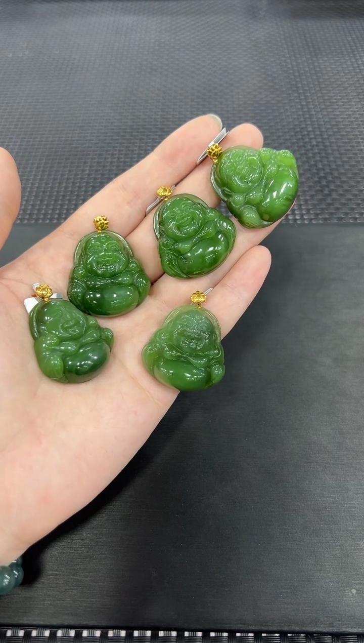 和田玉18K金镶嵌颈饰（多样性发一件）995