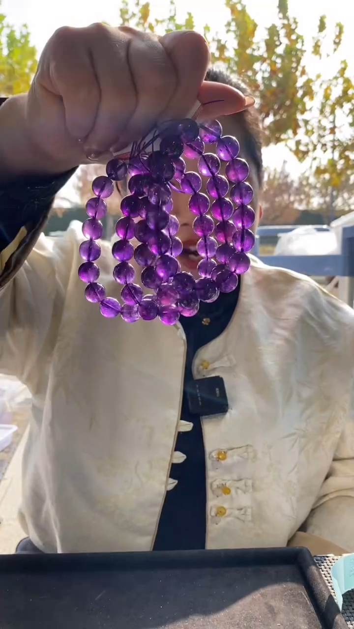 未镶嵌珠宝半成品水晶紫水晶手串12mD153多样性发其一