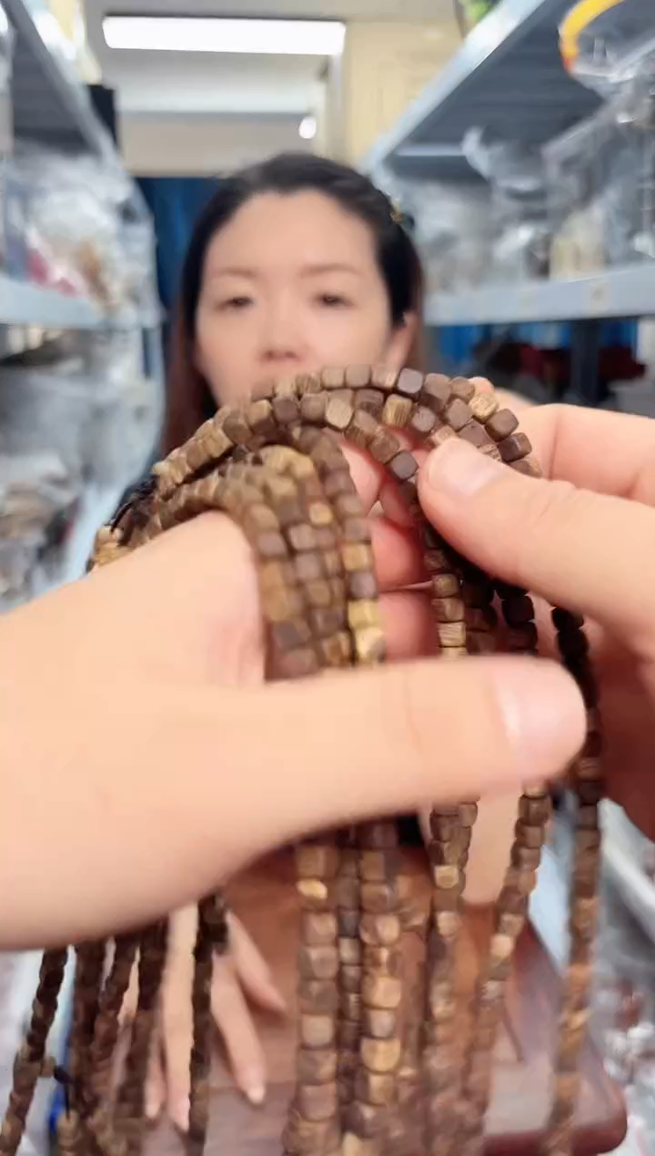 木香香木方珠多圈手串