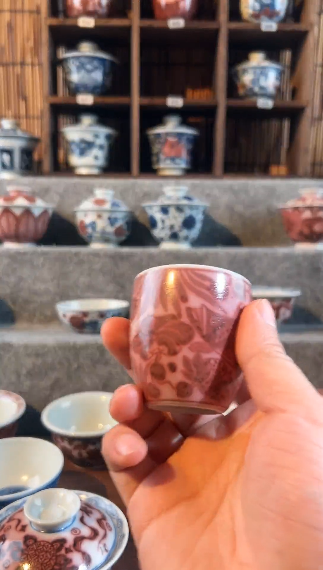 【闪购商品】天禄言瓷鱼藻红1手握