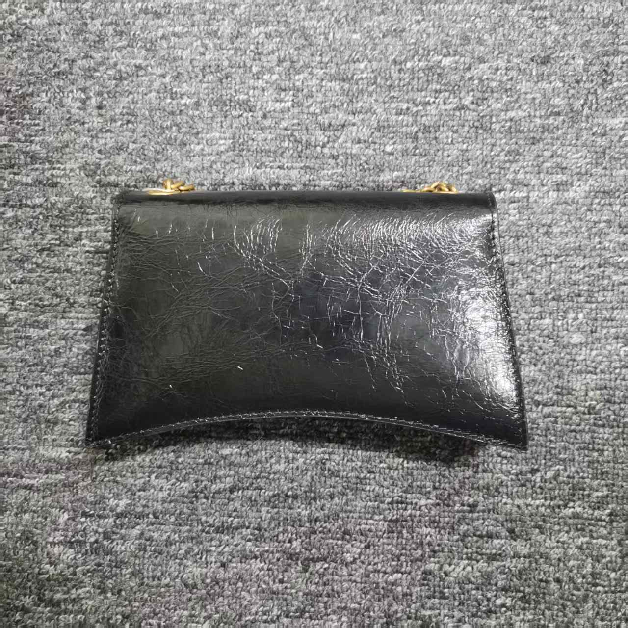 姝宴私人订制手工真皮女包梯形黑色