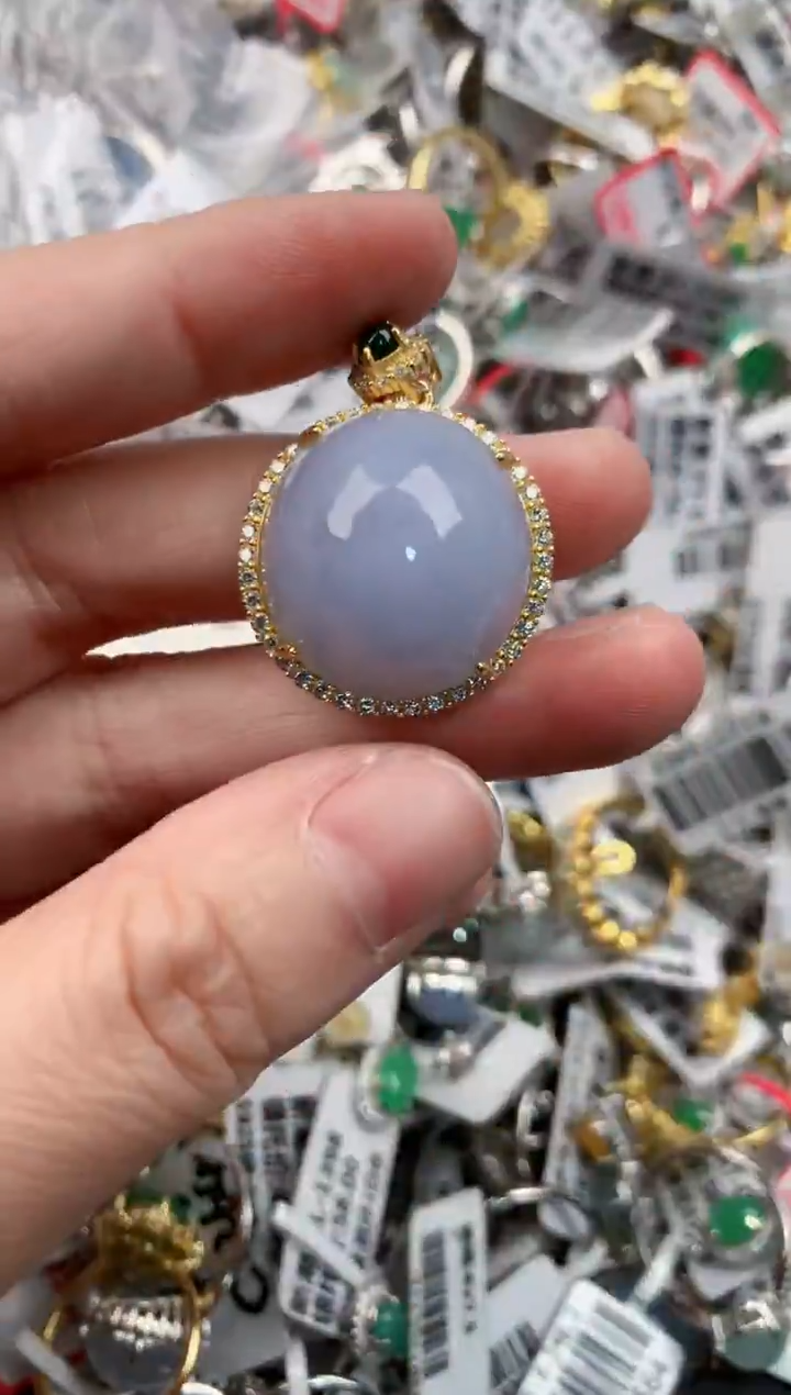 银S925镶嵌戒指翡翠19      8