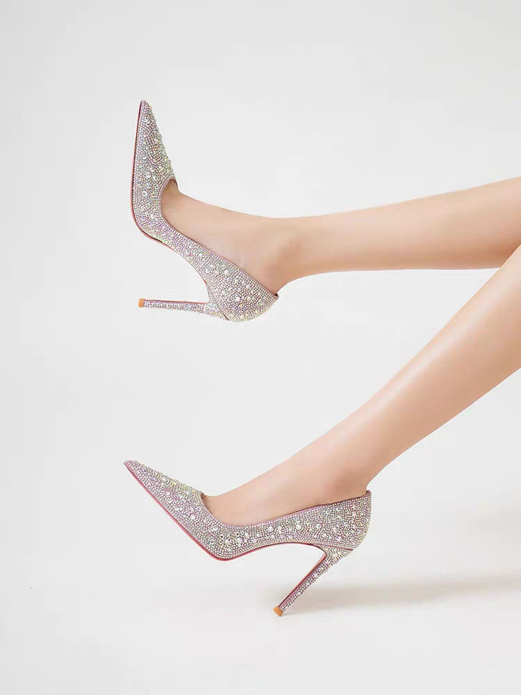 水晶满钻高端女鞋高跟鞋